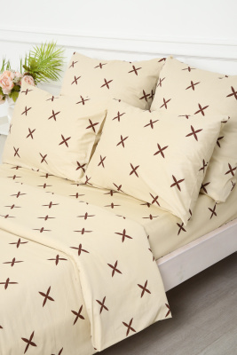 Наволочка сатин Искушение-компаньон песочный